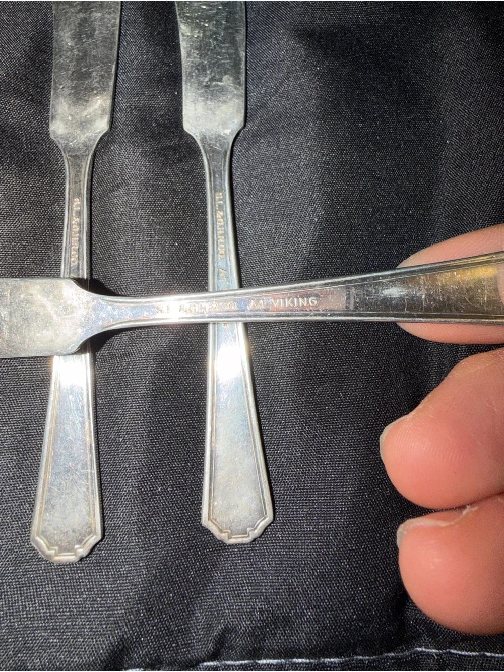 Set of 3 Vintage Stainless Butter Knives - Silver Tone